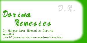 dorina nemcsics business card